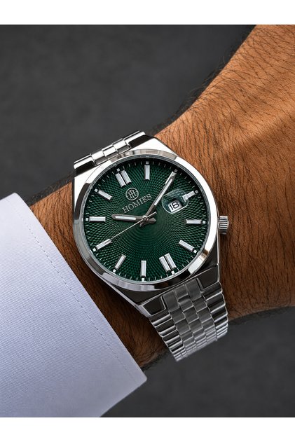 Men's Wristwatch-Silver Color-3 Atm Water Resistant-With Gift Box and Bracelet Gift.Hm24478S02-3