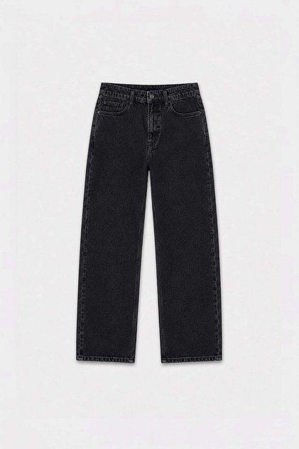 Siyah Tapered Fit Erkek Jean