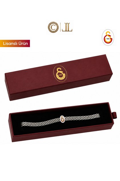 LİSANSLI YENİ SEZON HASIR ÇELİK BİLEKLİK UNİSEX ÖZEL KUTU GS LOGO DETAYLI