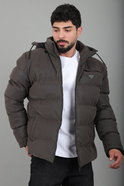 Armalı Carbon Leather Coat Pldp 2959_50368-1