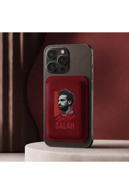Premium M.Salah Design Magsafe Compatible Magnetic Phone Card Holder – Vegan Leather – Slim Design