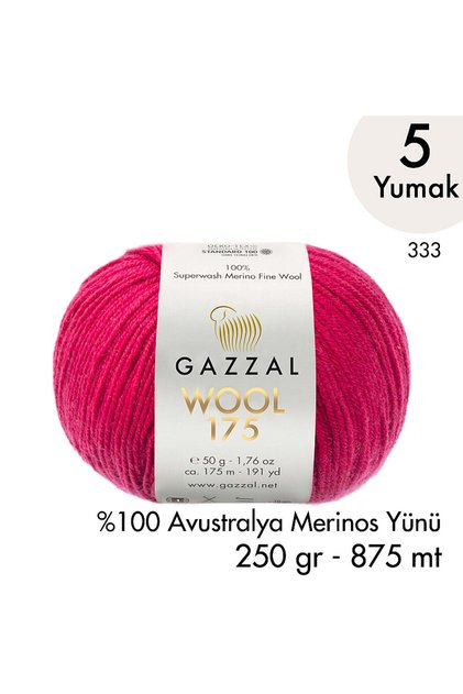 Wool 175 333 - Premium 100% Australian Merino Wool - 5 Yards