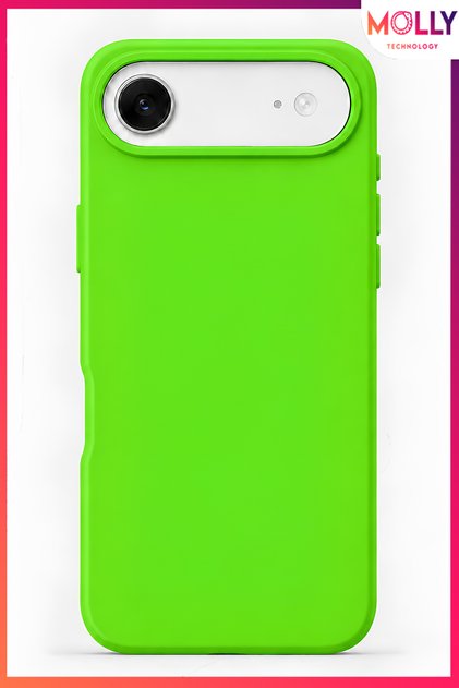 Chartreuse Liquid Velvet Matte Silicone Case for iPhone 17 Air