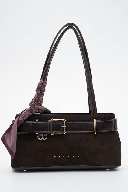 Women's Shoulder Bag Suede Brown Sly471