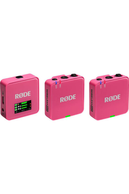 Σετ Wireless GO Gen3 Ασύρματο Πυκνωτικό (Μικρόφωνο Μικρού Διαφράγματος) Μικρόφωνο Πέτου, Τύπου Κλιπ, Εφημεριδογραφικό, σε Ροζ Χρώμα