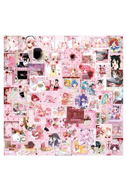 80Pcs 80Pcs Cute Cutecore Stickers Decals For Laptop Scrapbook Luggage Guitar Helmet DIY Graffiti Ae