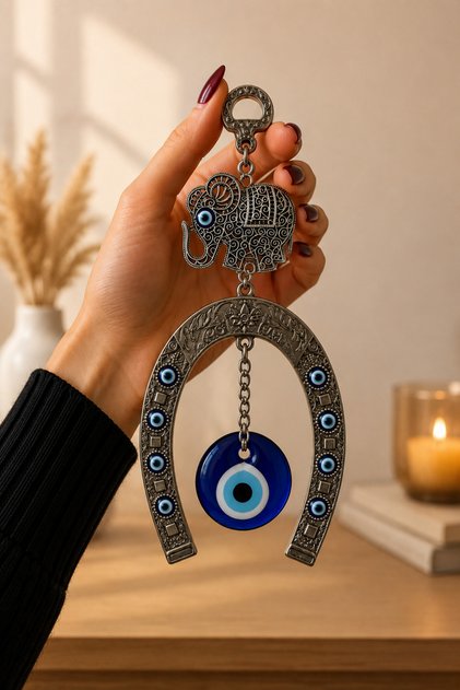 Nazar Boncuklu Nal Duvar At Nalı