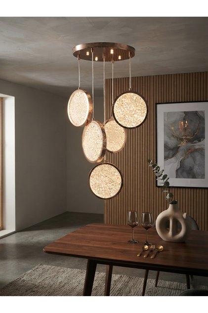 5'li Alya Led Avize – Modern ve Şık Tasarım