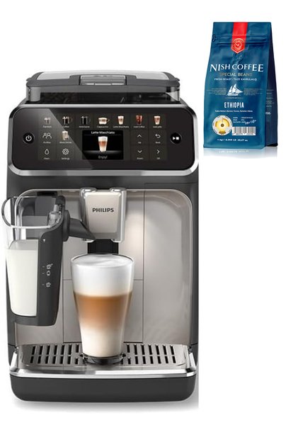 LatteGo Espresso Makinesi, 5500 Serisi, SilentBrew Teknolo +Mutfak Tartısı Hediye!!(Onerous)
