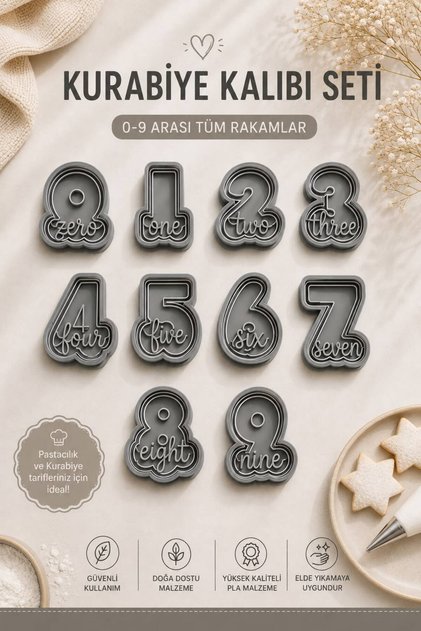 Cookie Mold Set – 1-9 All Numbers