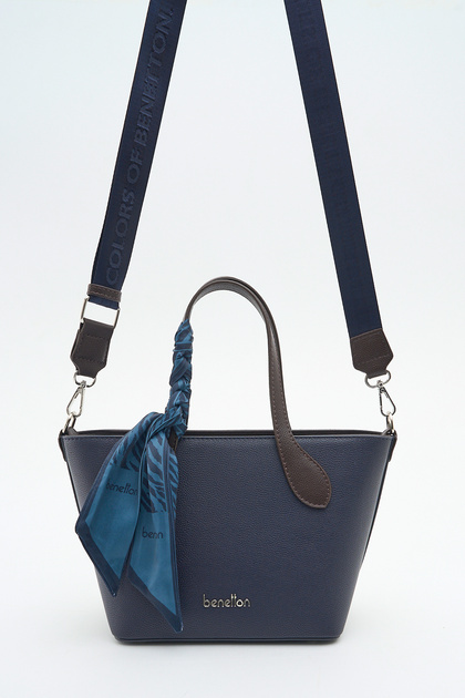 Benetton Women's Handbag Dark Blue-Brown Bnt1945