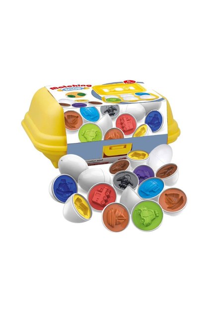 Set de joc educativ cu 6 ouă de potrivire cu vehicule