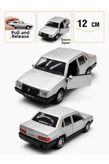 1:36 Scale TofaÅŸ Metal Model Car Gray