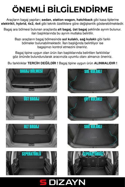 S Dizayn S-Dizayn Peugeot 5008 3D Pro Bagaj Havuzu 2024 Üzeri A+