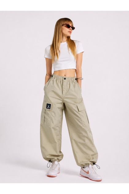 Kız Çocuk Dört Mevsim Paraşüt Pantolon 6-15 Yaş 23-pk0405