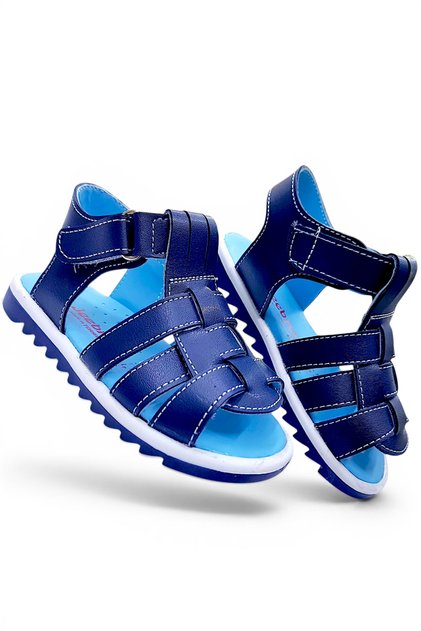 Orthopedic Men's First Step Baby and Children's Sandals Gcm Convertible Series Gcmcbr2415 Navy Blue