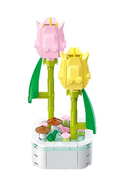 DOSTOYS 107 Parça Lale Zambak Yapım Seti - Gerçekçi ve Dekoratif