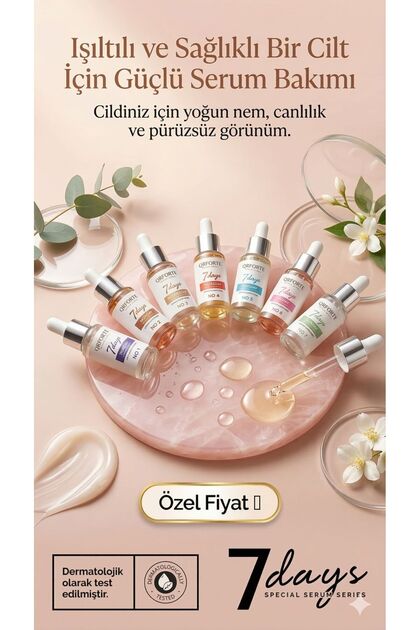 QRFORTE 7 Days Serum Seti - 7 Farklı Serum 7 Özel Etki 30 Günlük