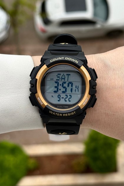 Black Yellow Color 24 Months Warranty Illuminated 5 Atm Children's Wristwatch