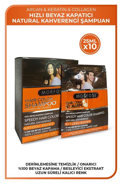 ニャース 250XY-P 30枚セット Morfose Hızlı Beyaz Kapatıcı Şampuan 25 ml 10 lu Paket Naturel