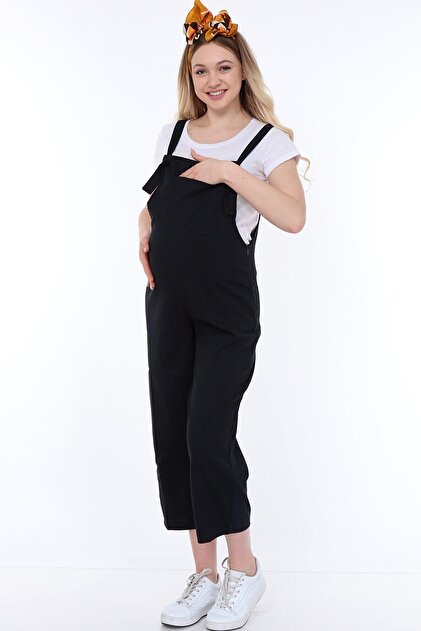 Myra6102 - Dark Navy Blue Maternity Salopet