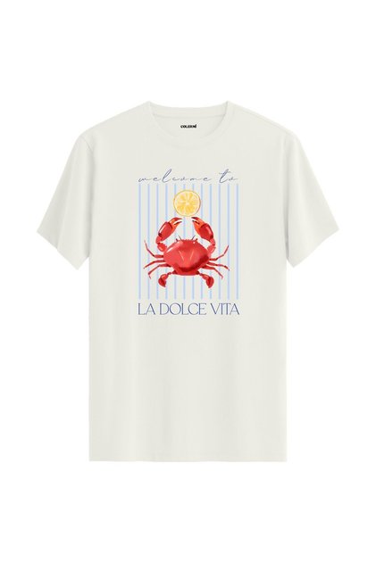 La Dolce Vita - Crab Print T-Shirt
