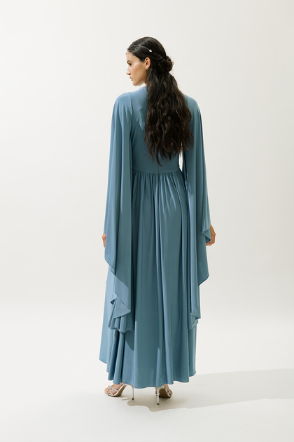 helsa blue chiffon dress The Duchess Jersey Dress