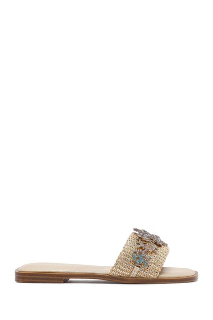 Women's Gold Stone Slipper 26Sfe450214