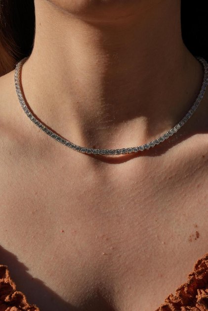 925 Ayar Gümüş 3.5 MM Su yolu Kolye