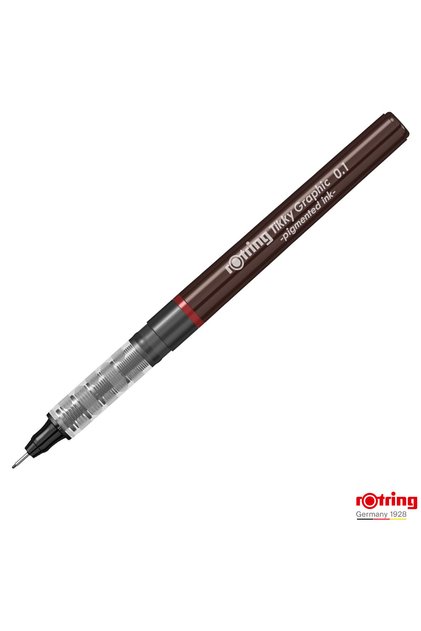Liner de Precizie 0.1mm cu Tus Rezistent la Apa si Varf Metalic pentru Desen Tehnic, Grafica si Arhitectura, Tikky Graphic Negru
