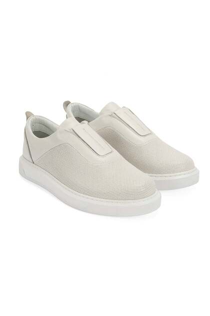Women's White Leather Casual Shoes