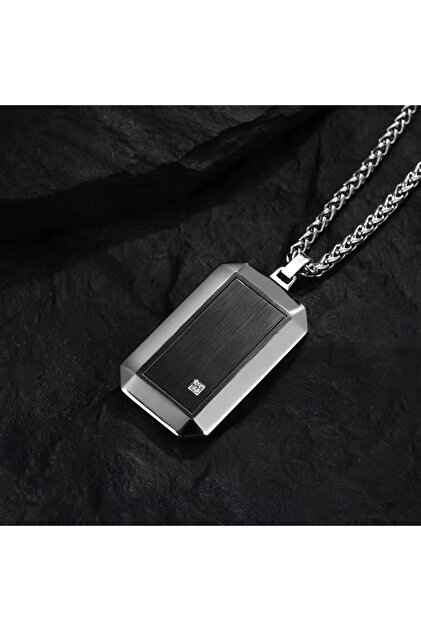 Lc.N.01300.350 Sporty Steel Metallic Color Men's Necklace