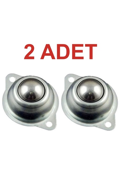 2 Adet Metal Sarhoş Teker Delikli Robot Tekerleği Bilyeli Ball Caster