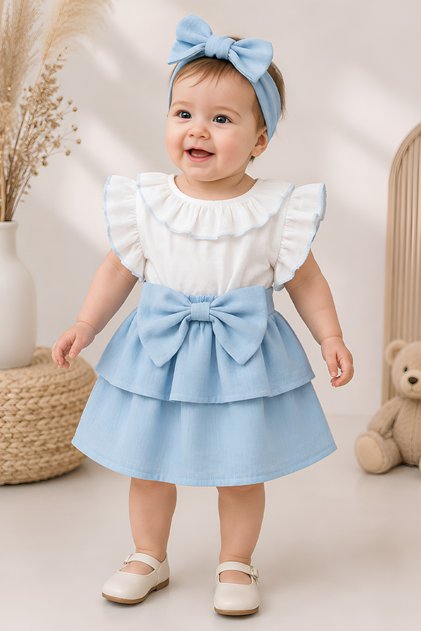 X Silk Atlas Baby Girl and Child Muslin Cotton Dress