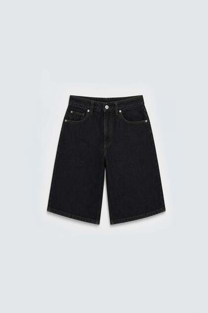 Bermuda Denim Şort Antrasit