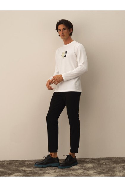 Men's Kbeyaz 100% Cotton Regular Fit Printed T-Shirt