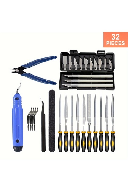 32pcs 10/16/32pcs 3D Print Tool Kit Includes Debur Tool, Cleaning, Finishing and Printing Tool,3D Pr