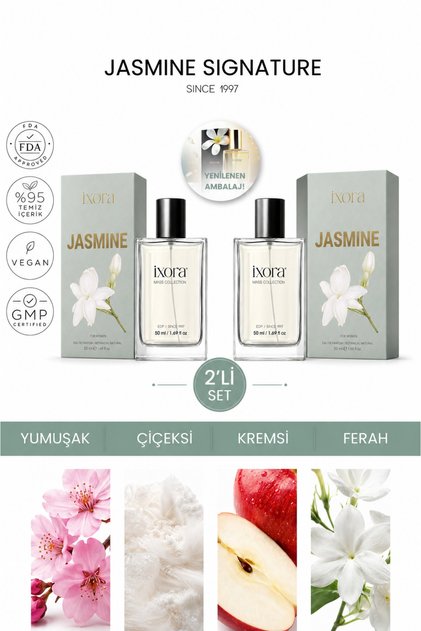 Jasmine Signature Kadın EDP Parfüm İkili Set, Yasemin Kokulu