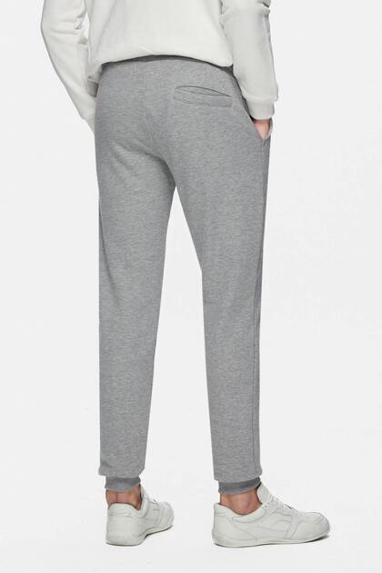 Pantaloni de trening pentru bărbați Luskin, gri, cu imprimeu, croială standard, cu efect de subțiere.