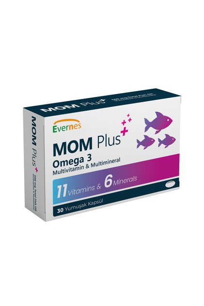 Mom Plus Omega 3 Multivitamin & Mineral 30 Kapsül