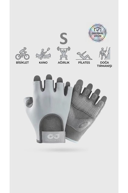 Premium Series Anti-Sweat Half Finger Fitness Yoga Pilates Palm Anti-Slip Silicone Sports Gloves - Size S