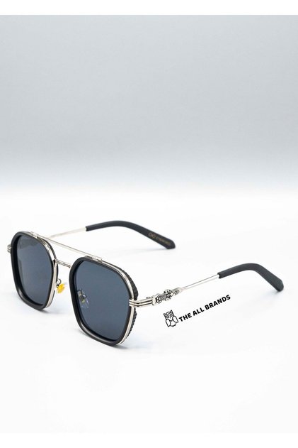 Unisex Pilot Güneş Gözlüğü Gri Çerçeve Füme Cam Polarize UV400 Korumalı Kumla C3