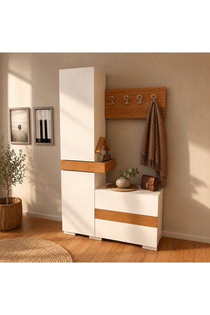 RUFİ PORTMANTO BEYAZ TEAK