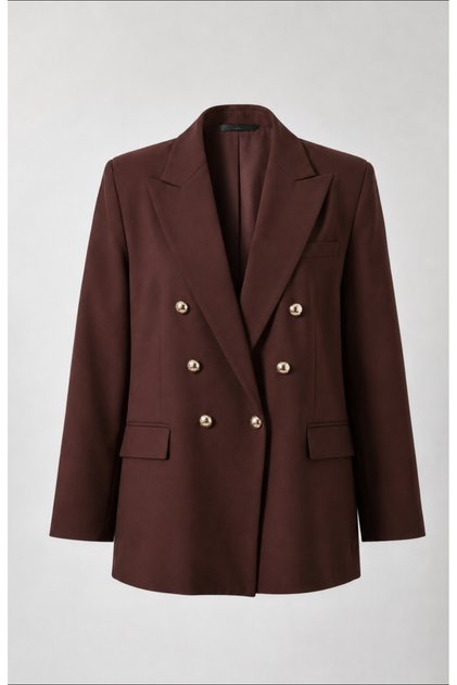MARE, LUNG, BUTON AUR, CULOARE MARO ÎNCHIS, JACĂ BLAZER