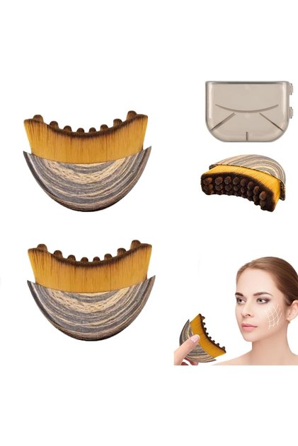 Facial Lymphatic Massage Brush Gua Sha Face Sculpt Tool Eye Neck Care Relax Lift Skin