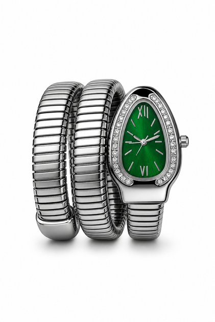 Women's Snake Model Snake Wrapped Steel Strap 3 Atm Water Resistant Wristwatch