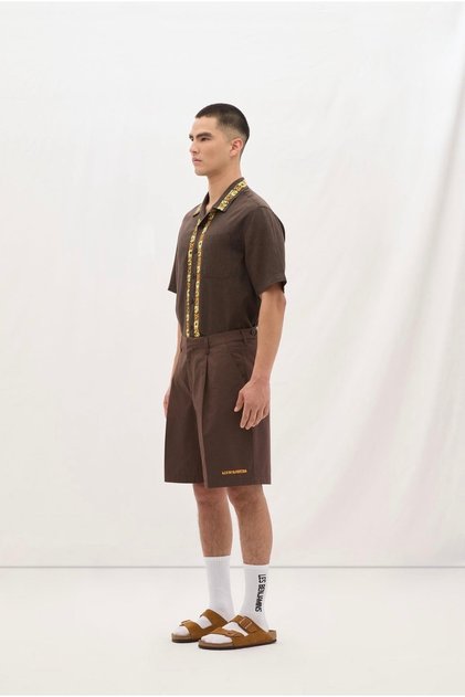 Relaxed Fit Keten Şort