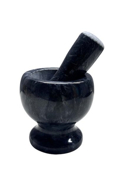 Mojar cu pistil Vanora Home, din marmură ⌀ 9,5 cm, negru