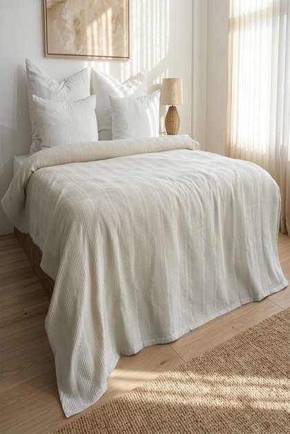 Pike Double 100% Cotton Bordered Model Luxury Bedspread