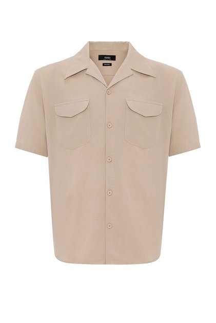 Apaş collar pocket detailed men's shirt